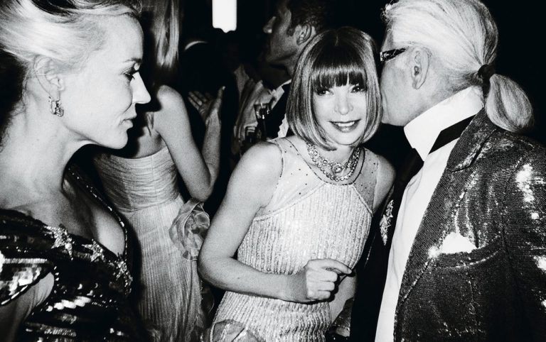 Anna Wintour, en compagnie de Karl Lagerfeld